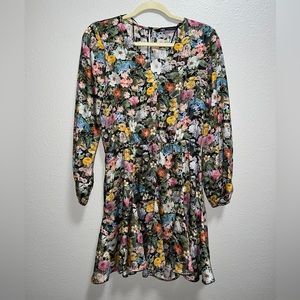 Zara floral mini dress